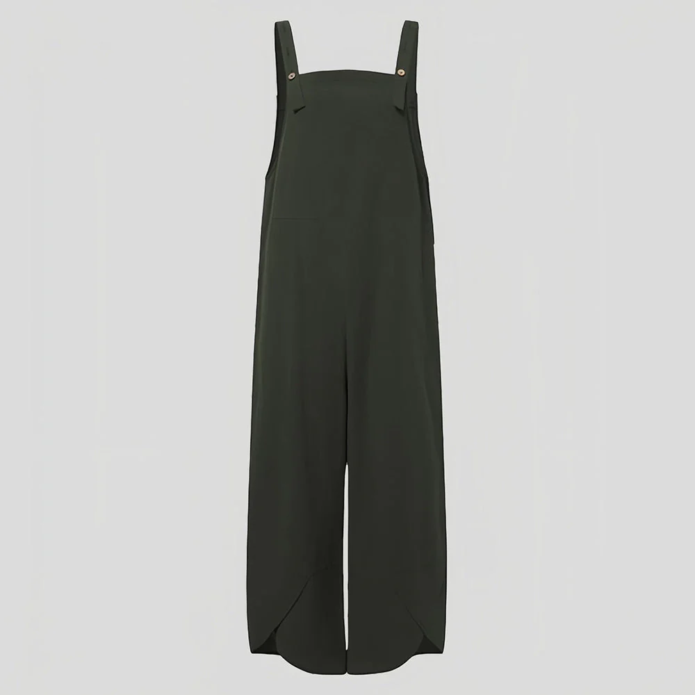 Heidi-Mode | Lässiger, Lockerer Overall In Volltonfarbe für Damen - Image 4