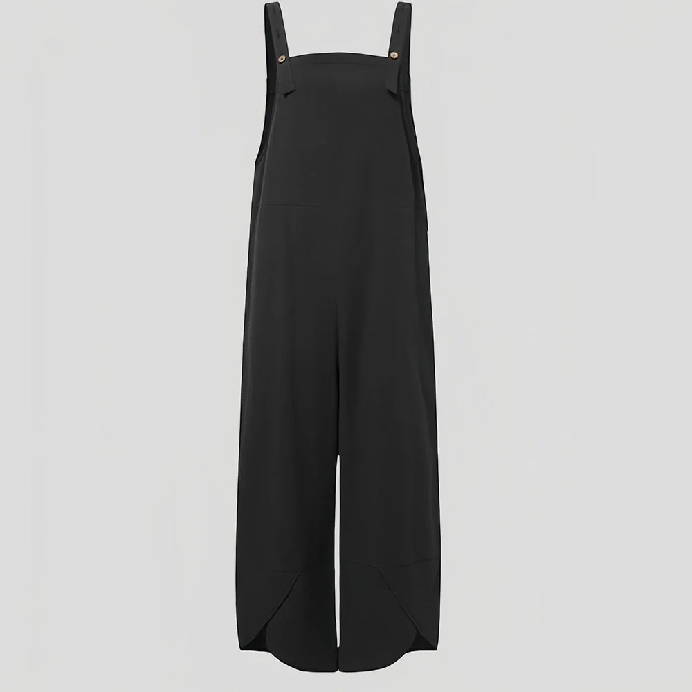 Heidi-Mode | Lässiger, Lockerer Overall In Volltonfarbe für Damen - Image 5