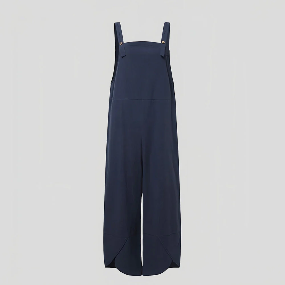 Heidi-Mode | Lässiger, Lockerer Overall In Volltonfarbe für Damen - Image 6