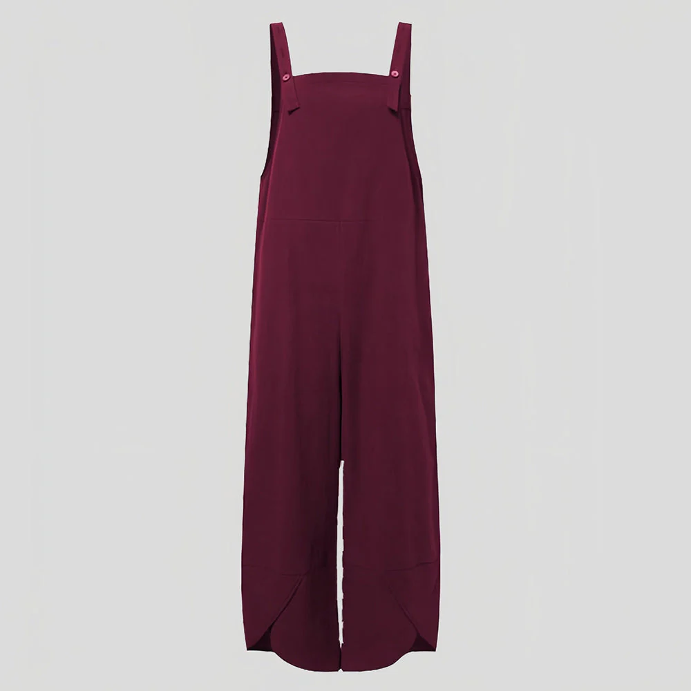 Heidi-Mode | Lässiger, Lockerer Overall In Volltonfarbe für Damen - Image 7