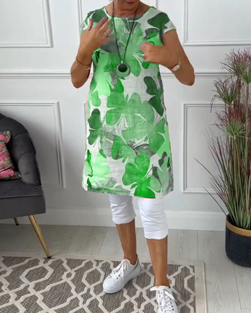 Heidi-Mode | Lässiges Longtop mit Farbenfrohem Blumenprint - Image 7