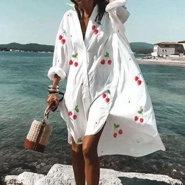 Heidi-Mode | Lässiges Mittellanges Hemdkleid für Frauen - Image 4