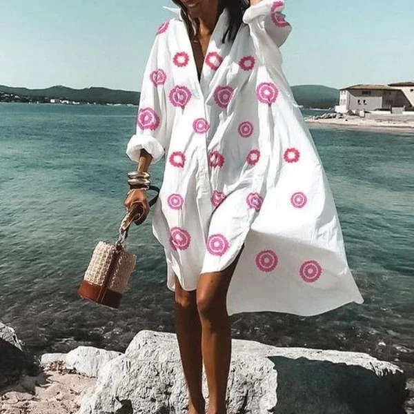 Heidi-Mode | Lässiges Mittellanges Hemdkleid für Frauen - Image 6