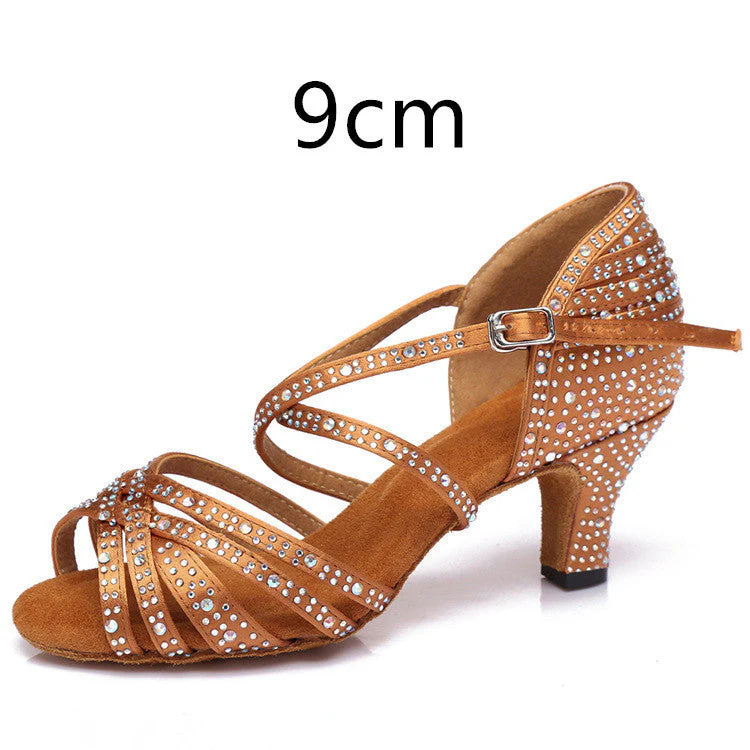 Heidi-Mode | Lateinische Tanzschuhe Hot Bohring Vollbohrung Mittelabsatz - Image 6