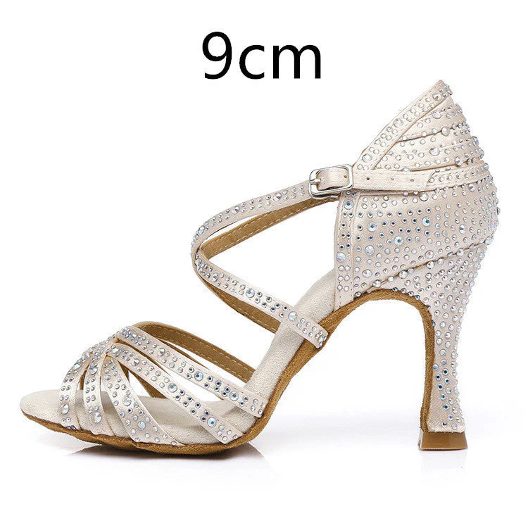 Heidi-Mode | Lateinische Tanzschuhe Hot Bohring Vollbohrung Mittelabsatz - Image 9