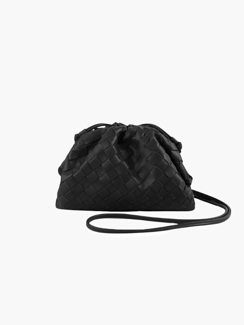 Heidi-Mode | Leder Umhängetasche für Damen - Minimalistische Gewebte Tasche