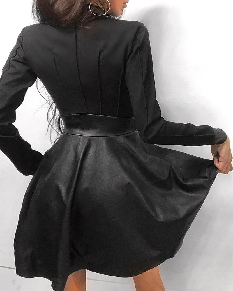 Heidi-Mode | Leder-Reißverschluss Minikleid - Image 2