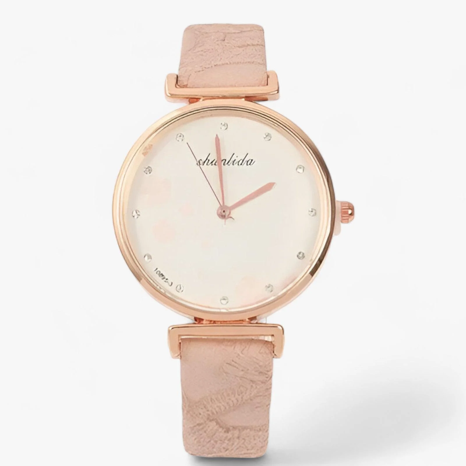 Heidi-Mode | Lederarmband Runde Weinlese Blumen Uhr für Frauen