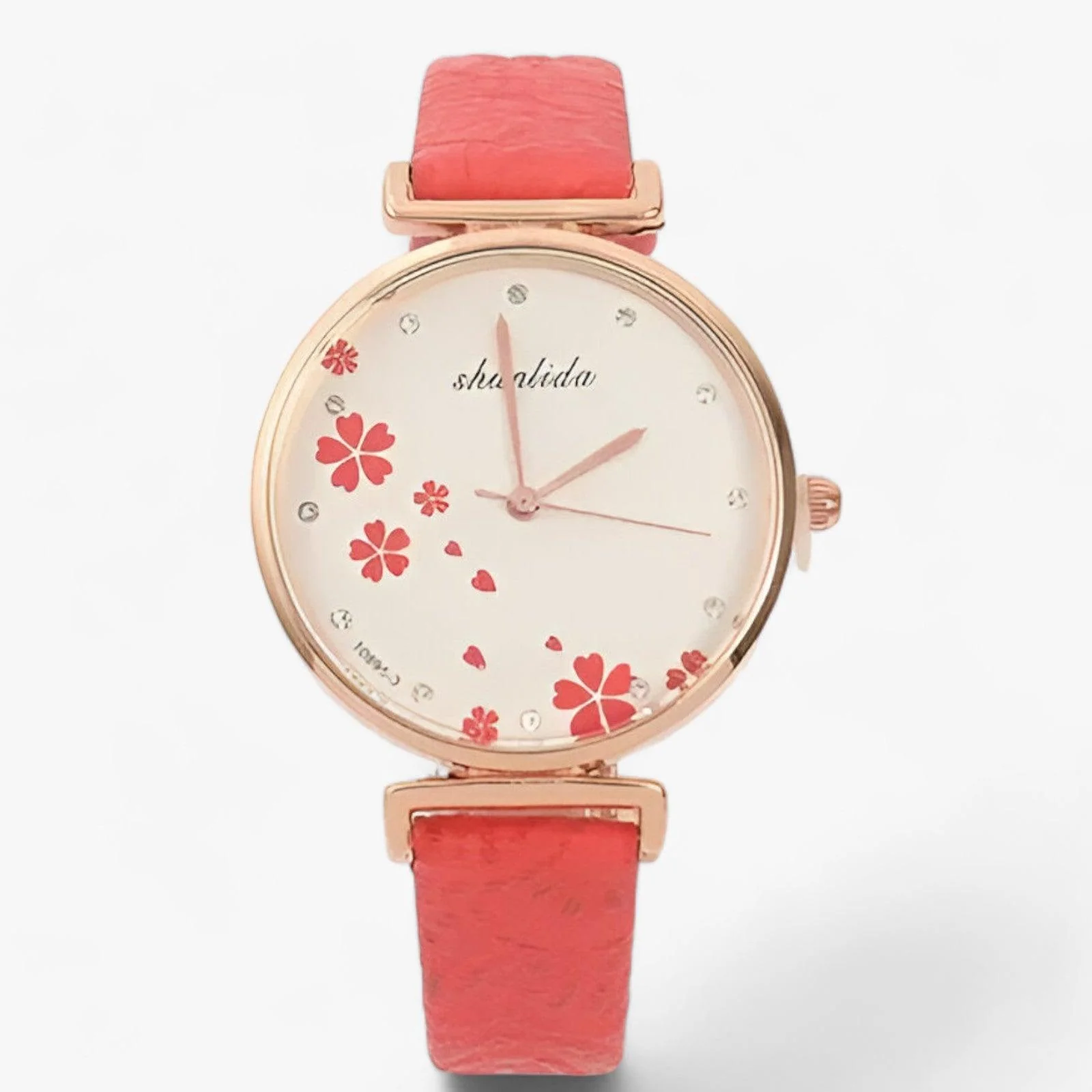 Heidi-Mode | Lederarmband Runde Weinlese Blumen Uhr für Frauen - Image 2