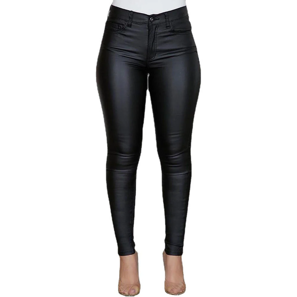 Heidi-Mode | Lederähnliche, Figurbetonte Leggings mit Hohem Bund - Image 4