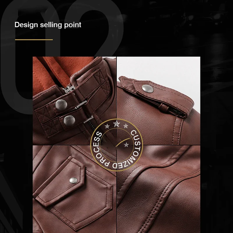 Heidi-Mode | Lederjacke Herren mit Reißverschluss, Klassische Jacke Aus Echtleder - Image 5
