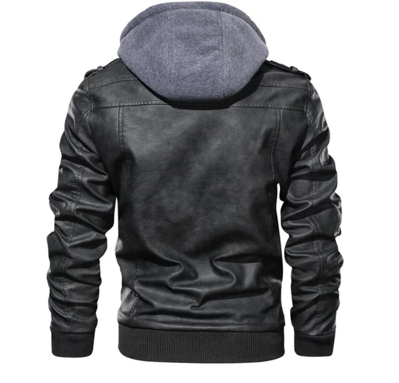 Heidi-Mode | Lederjacke mit Kapuze für Herren - Image 3