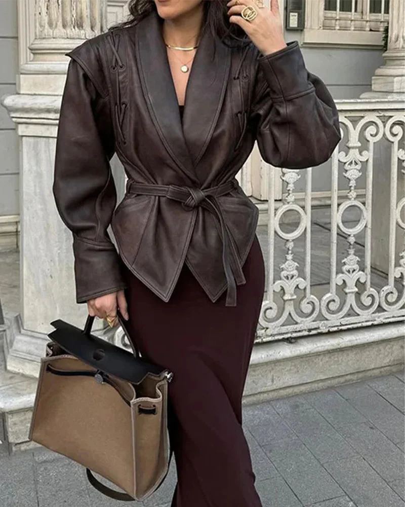 Heidi-Mode | Lederjacke mit langen Ärmeln - Image 3