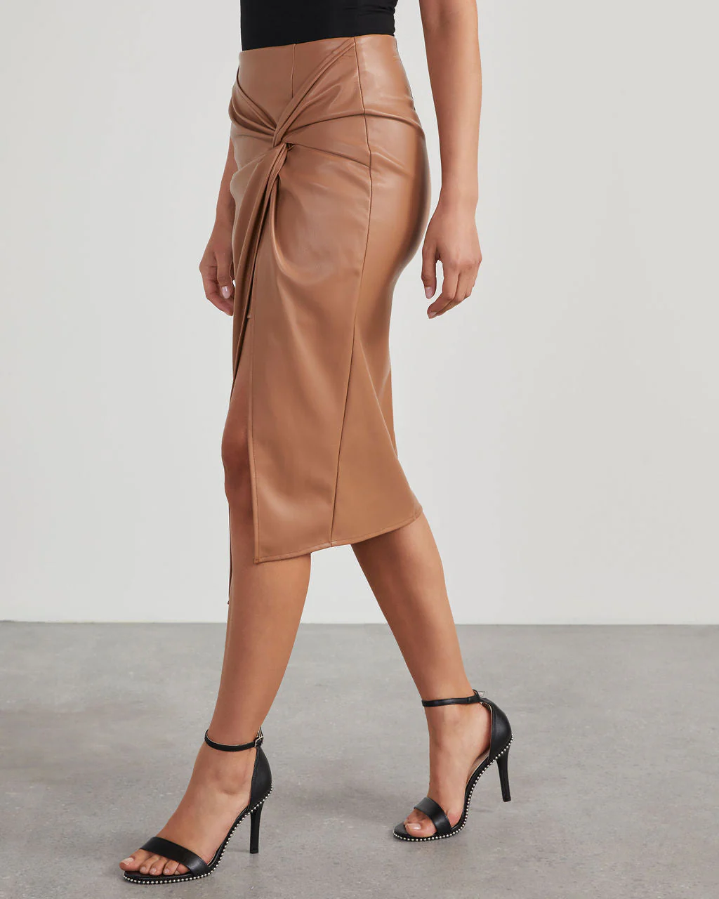 Heidi-Mode | Lederrock Stylischer Öku Lederrock mit Schlitz für Frauen - Image 3