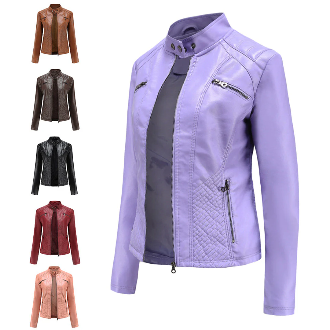 Heidi-Mode | Lederjacke für Damen - Modische Jacke mit Reißverschluss - Image 11