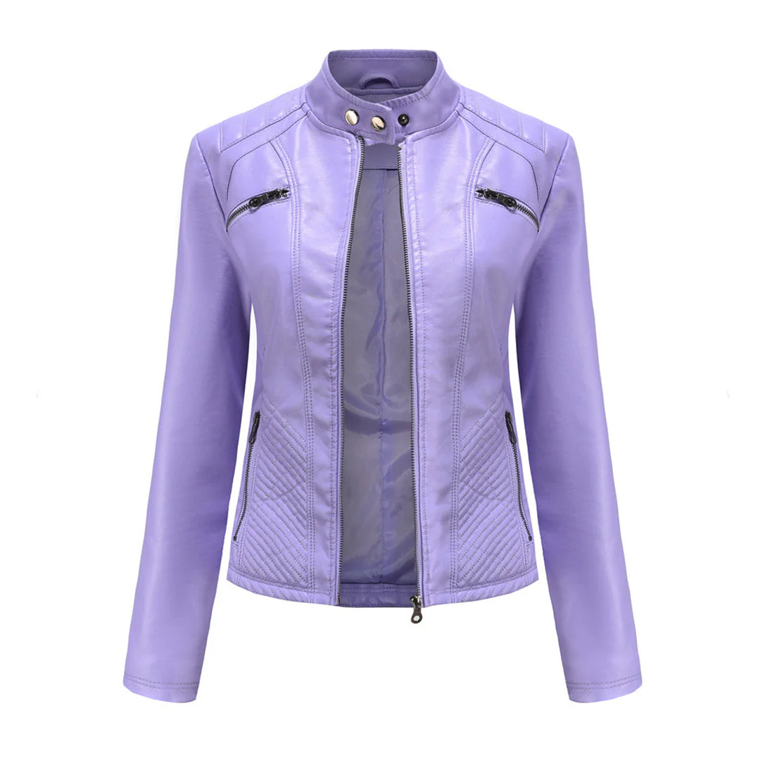 Heidi-Mode | Lederjacke für Damen - Modische Jacke mit Reißverschluss - Image 17