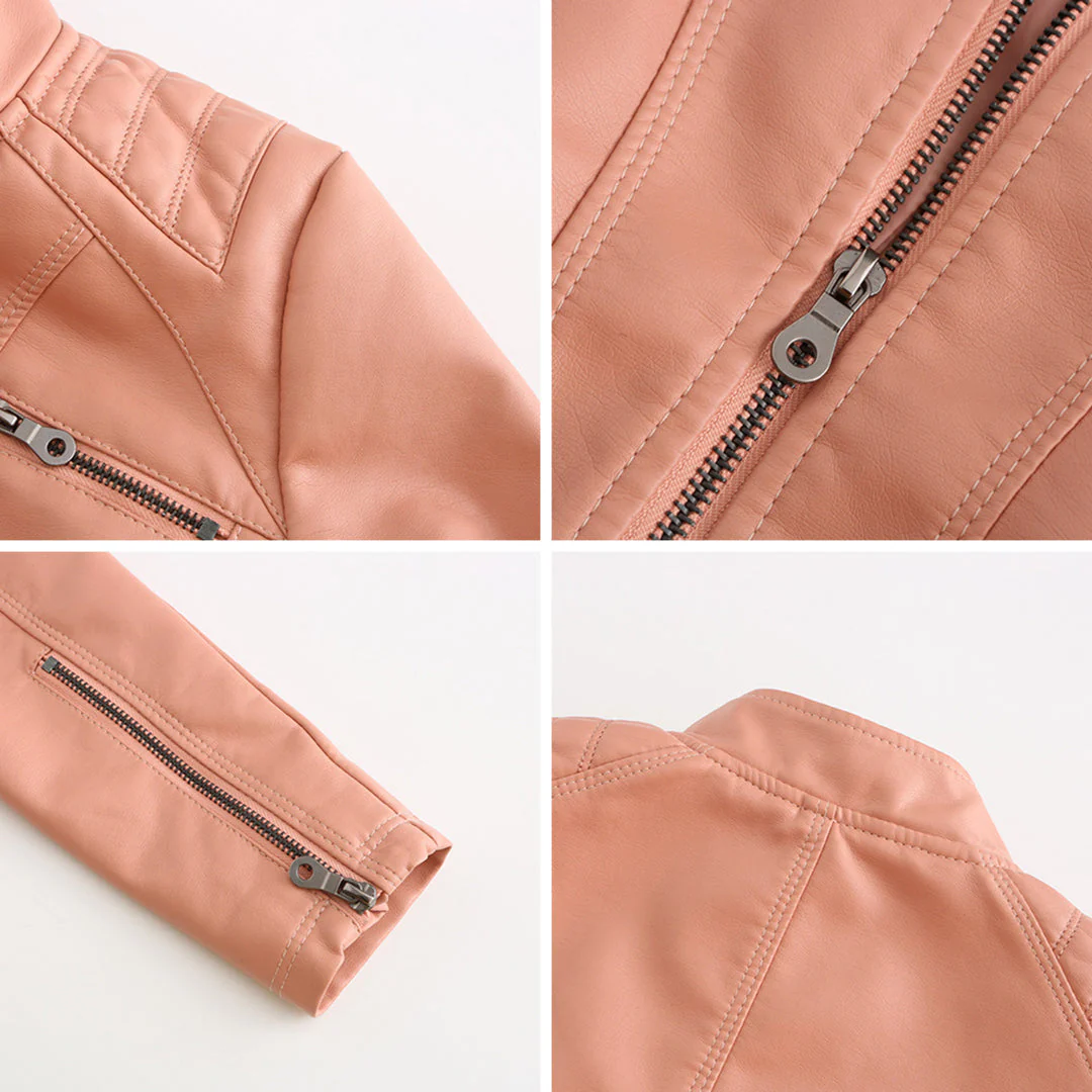 Heidi-Mode | Lederjacke für Damen - Modische Jacke mit Reißverschluss - Image 6