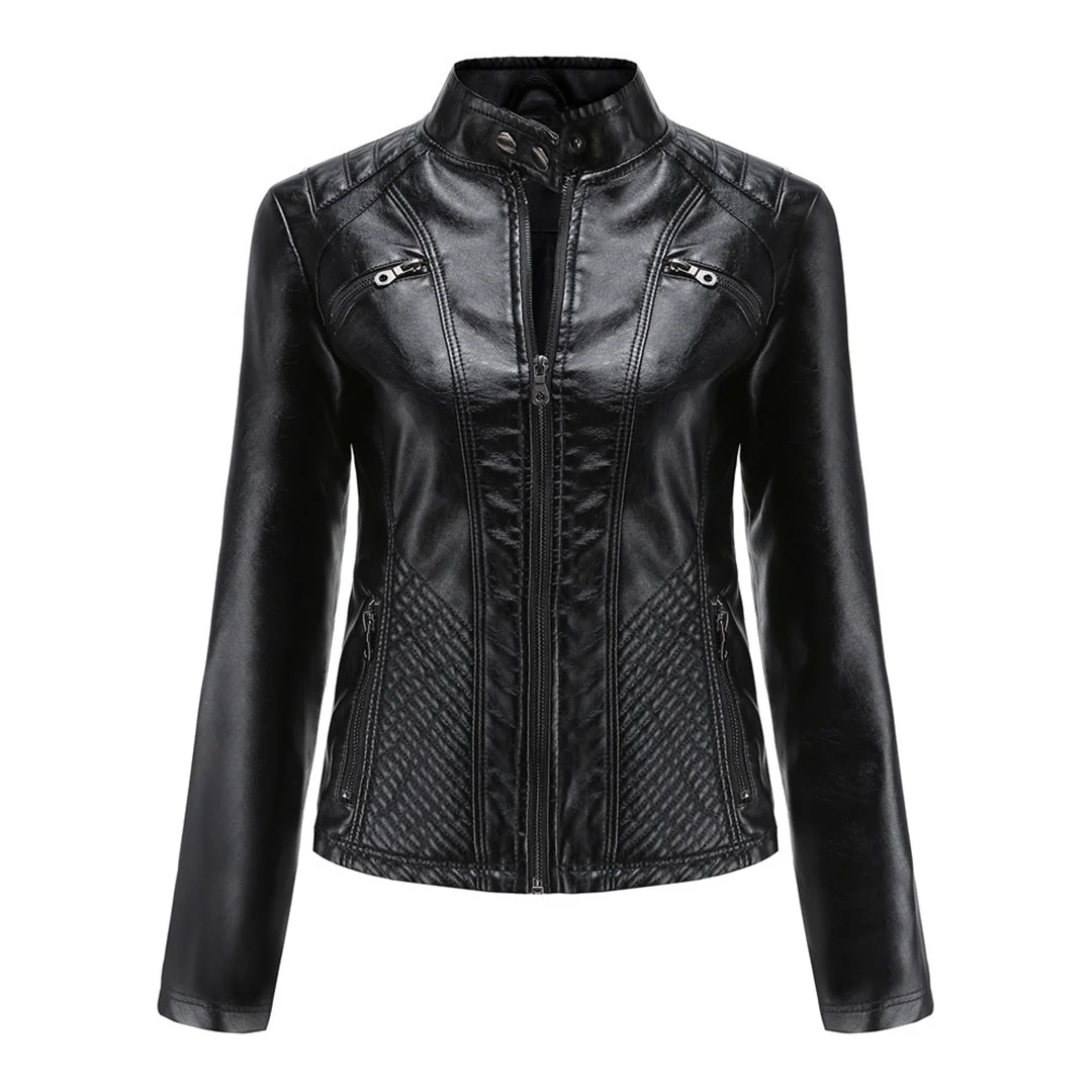 Heidi-Mode | Lederjacke für Damen - Modische Jacke mit Reißverschluss - Image 9
