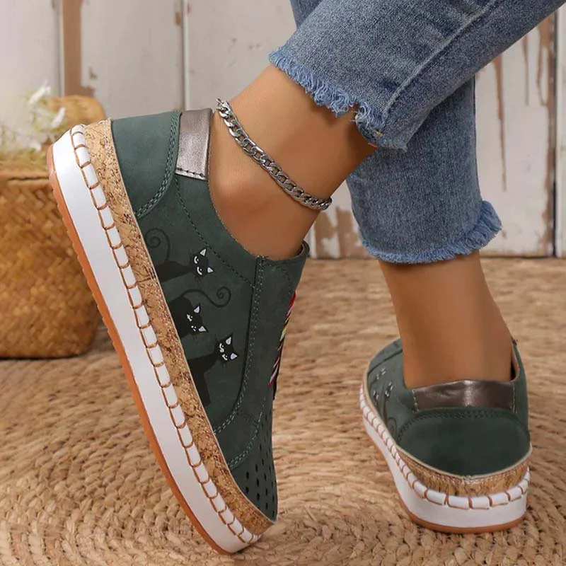 Heidi-Mode | Lässige Katzenmuster Schuhe - Image 14