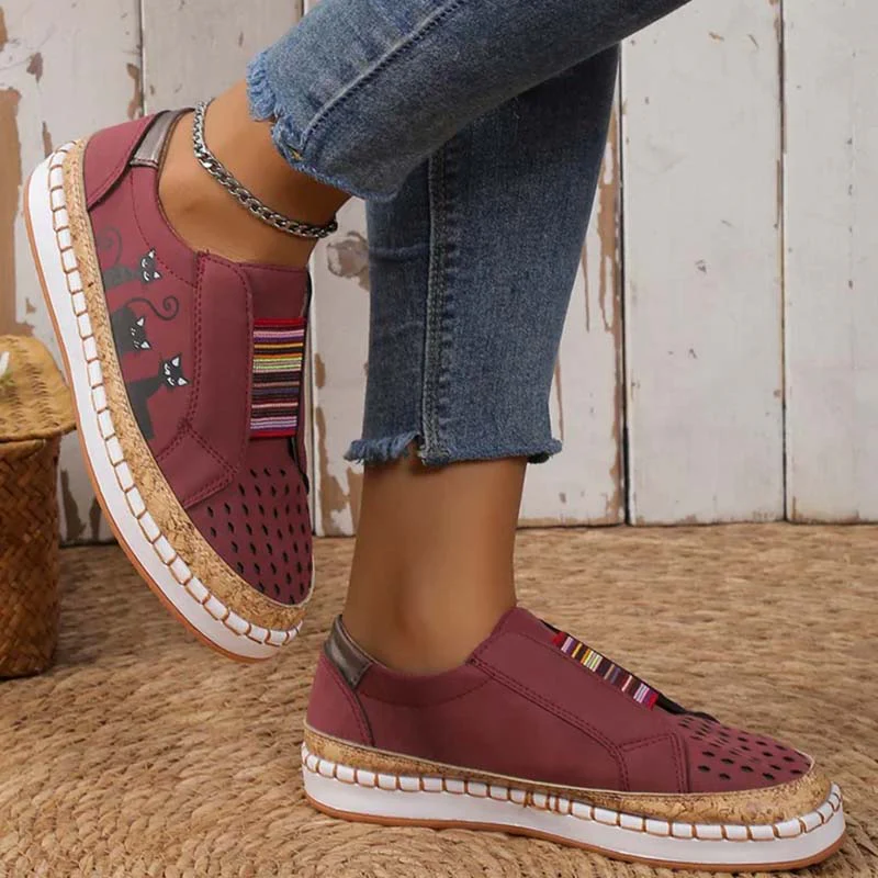 Heidi-Mode | Lässige Katzenmuster Schuhe - Image 15