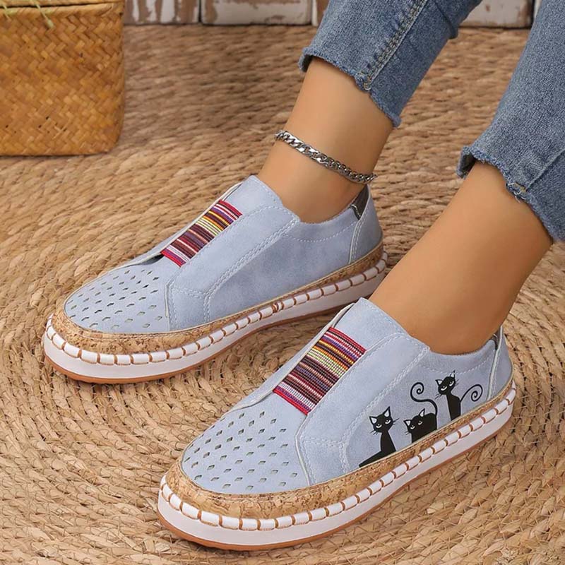 Heidi-Mode | Lässige Katzenmuster Schuhe - Image 2