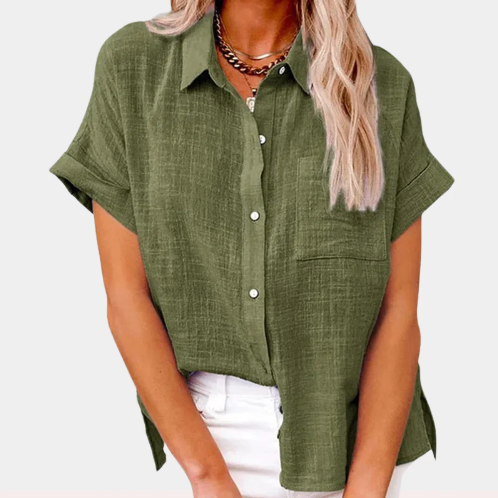 Heidi-Mode | Leichte Baumwoll Leinen Bluse - Image 2