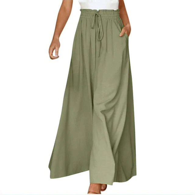 Heidi-Mode | Leichte Damen Leinenhose mit Weitem Bein für Frühling und Sommer - Image 7