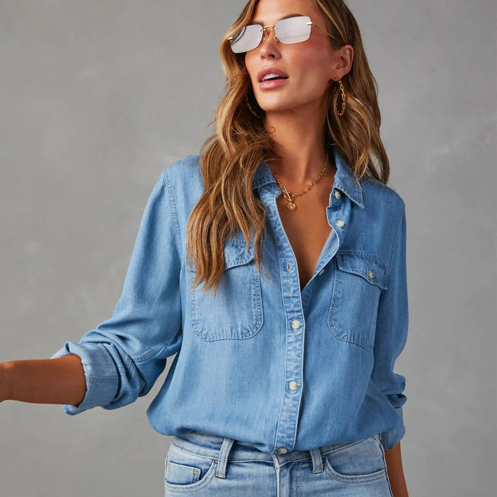 Heidi-Mode | Leichte Denim Hemden - Image 7
