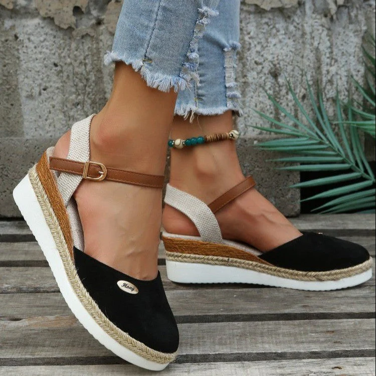 Heidi-Mode | Leichte Plattform Wedge Sandalen Aus Hanfseil - Image 3