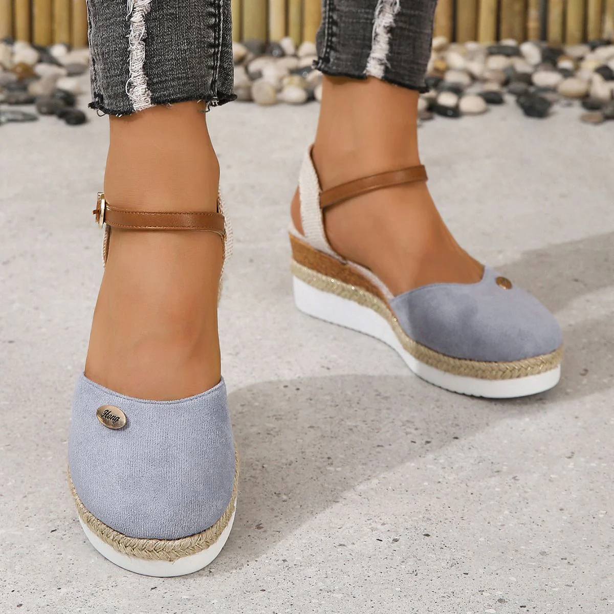 Heidi-Mode | Leichte Plattform Wedge Sandalen Aus Hanfseil - Image 7