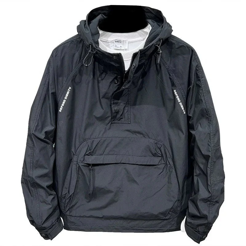 Heidi-Mode | Leichter Kapuzen Windbreaker mit Halbem Reißverschluss und Tasche - Image 6