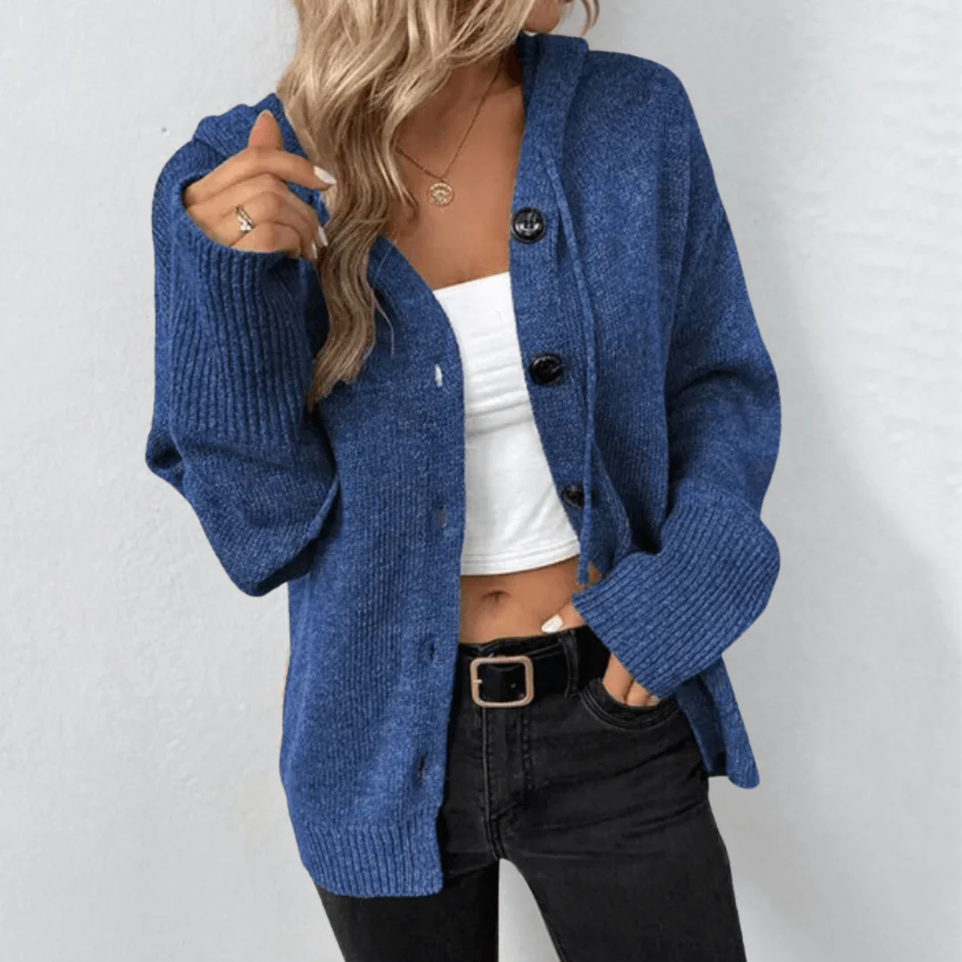 Heidi-Mode | Leichter Knopf Strickjacke für Frauen - Image 4