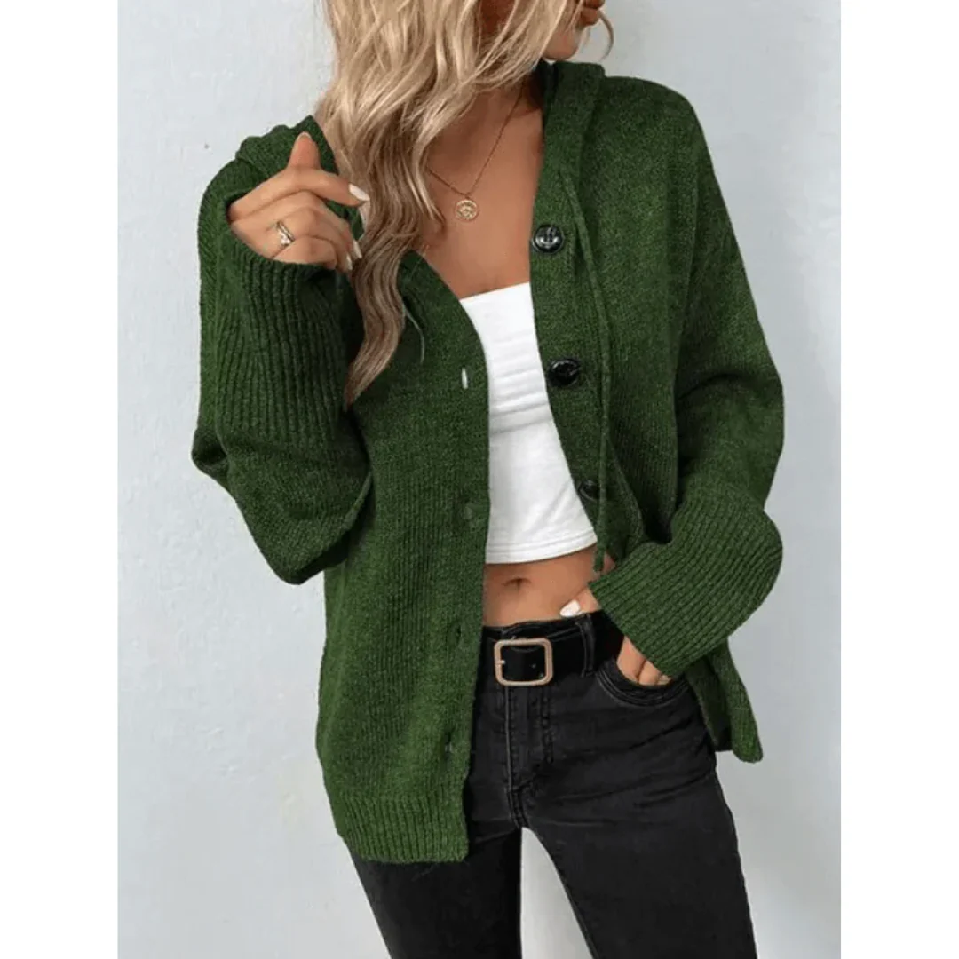 Heidi-Mode | Leichter Knopf Strickjacke für Frauen - Image 6