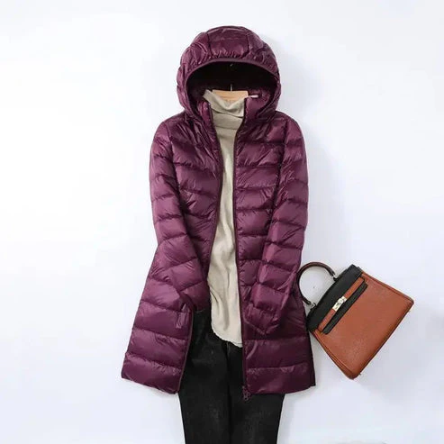 Heidi-Mode | Leichtgewicht Pufferjacke Langärmlige Gesteppte Jacke mit Abnehmbarem Kapuze - Image 10