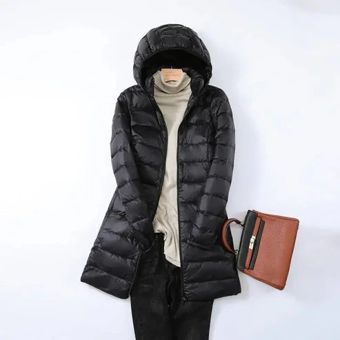 Heidi-Mode | Leichtgewicht Pufferjacke Langärmlige Gesteppte Jacke mit Abnehmbarem Kapuze - Image 13
