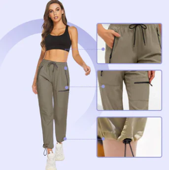 Heidi-Mode | Leichte, Schnell-Trocknende Cargo Wanderhosen für Frauen