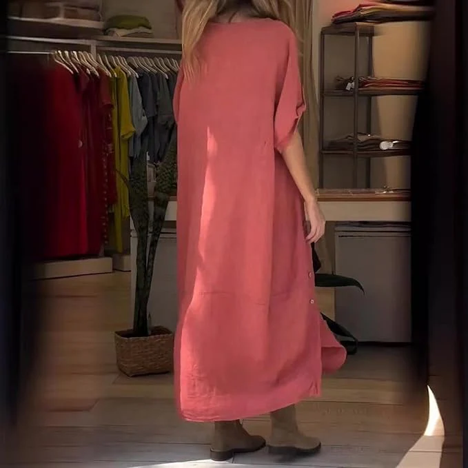 Heidi-Mode | Leinen Baumwolle Kleid - Image 2