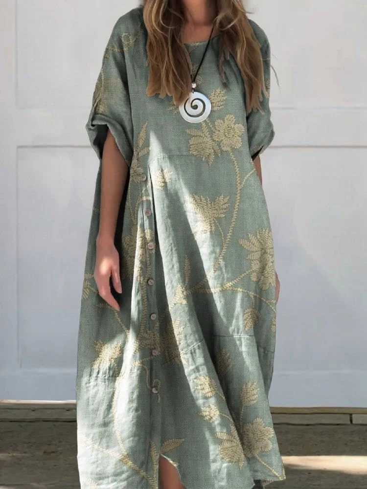 Heidi-Mode | Leinen Baumwolle Kleid - Image 8