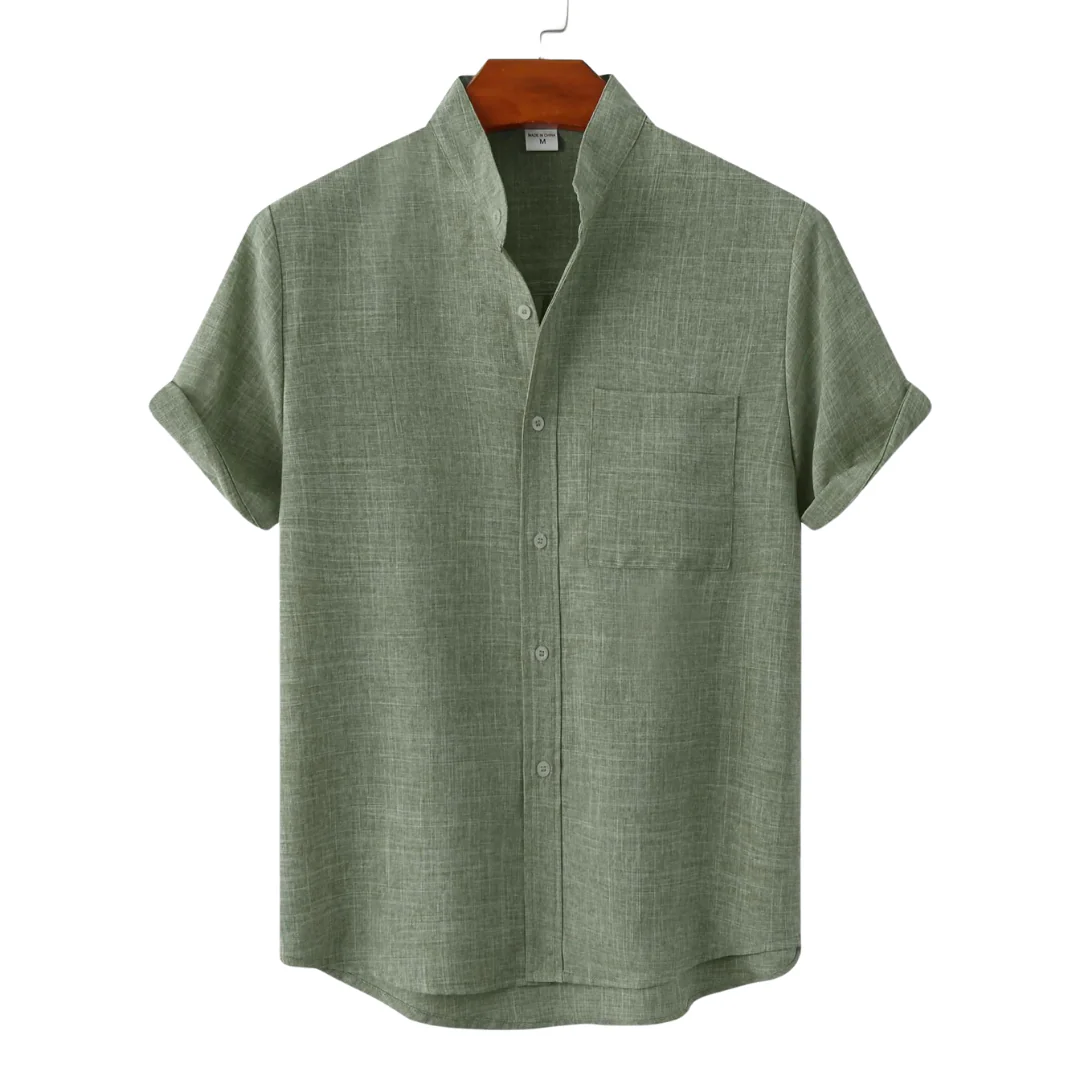 Heidi-Mode | Leinen T-Shirt - Boho - Einfarbig Schmale Passform - Image 5