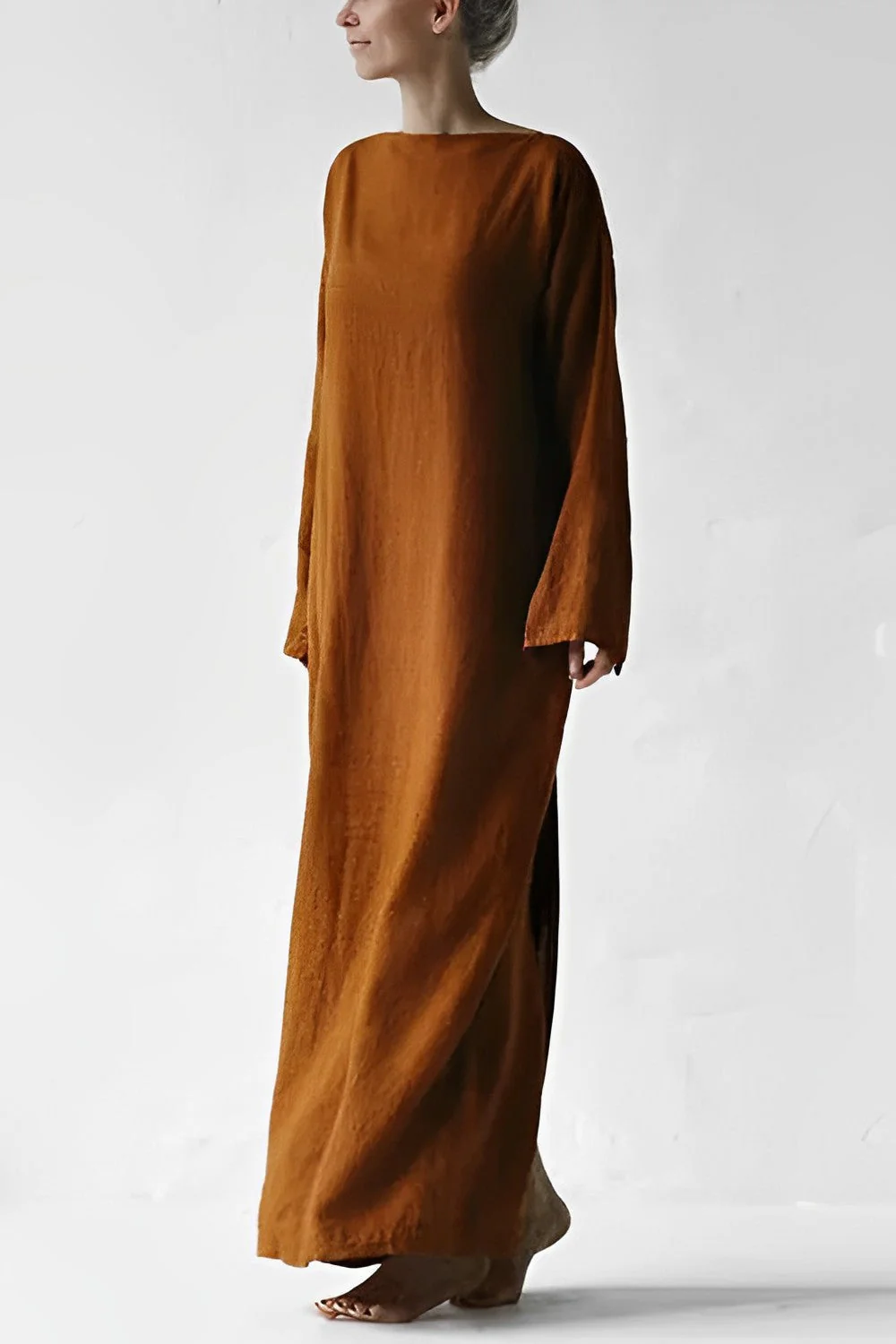 Heidi-Mode | Leinen Wickel Maxikleid - Image 3