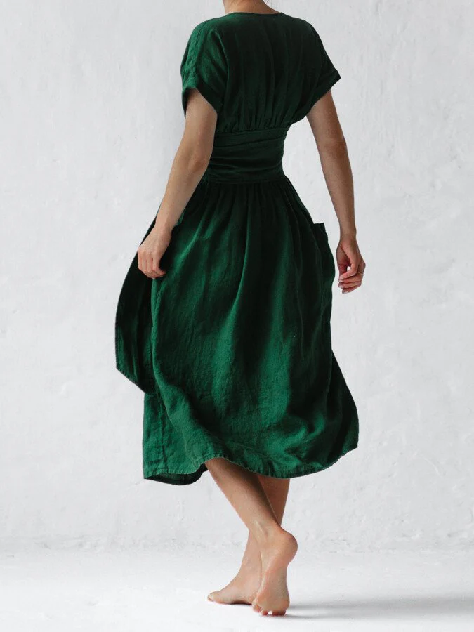 Heidi-Mode | Leinen Wickelkleid - Image 3