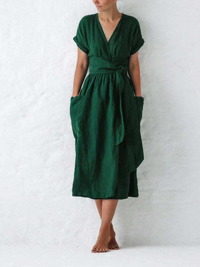 Heidi-Mode | Leinen Wickelkleid - Image 7