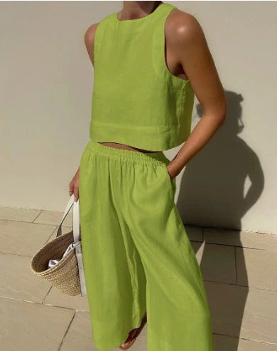 Heidi-Mode | Leinen Zweiteiliges Sommerset Damen - Image 4