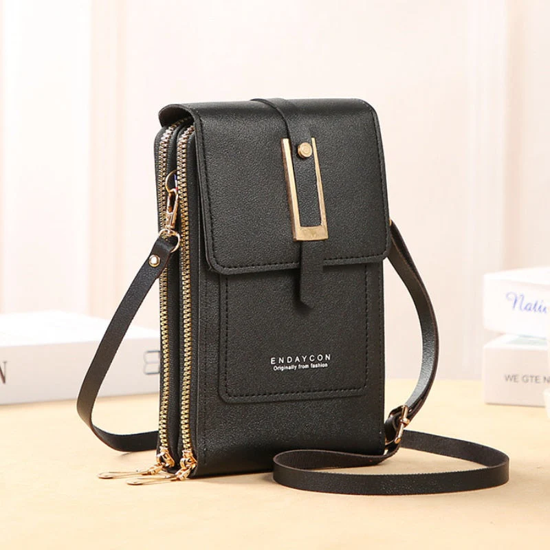 Heidi-Mode | Leder Smartphone Clutch Damen Handtasche mit Touchscreen-Fenster - Image 13