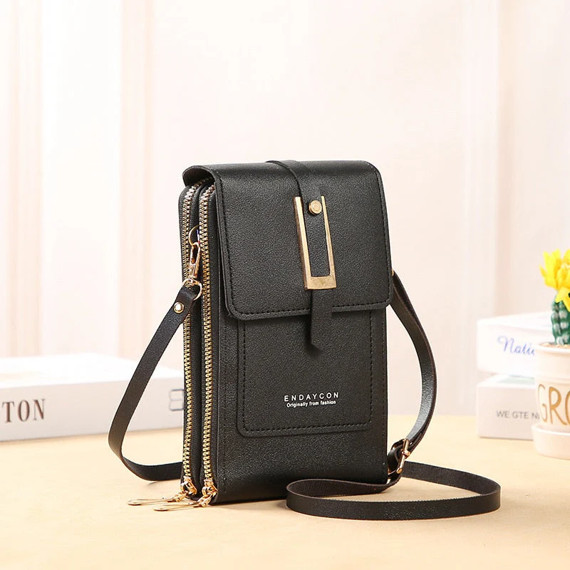 Heidi-Mode | Leder Smartphone Clutch Damen Handtasche mit Touchscreen-Fenster - Image 15