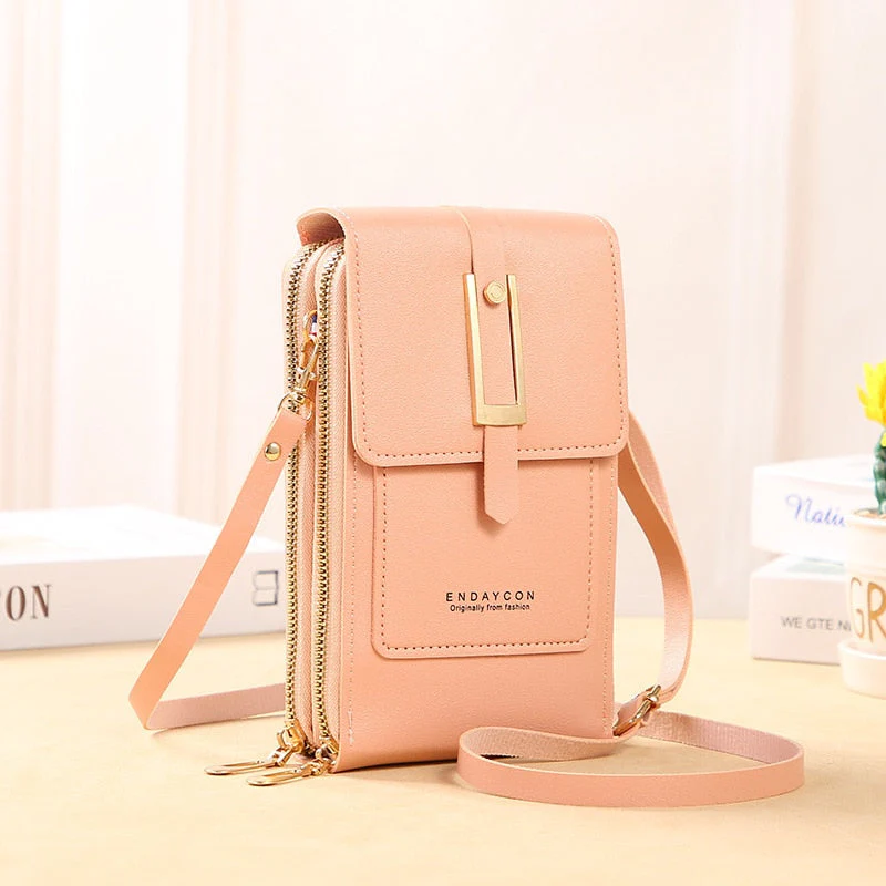 Heidi-Mode | Leder Smartphone Clutch Damen Handtasche mit Touchscreen-Fenster - Image 17