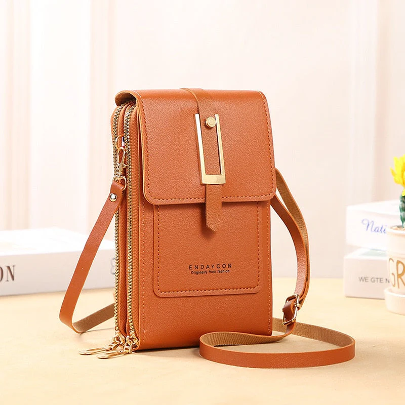 Heidi-Mode | Leder Smartphone Clutch Damen Handtasche mit Touchscreen-Fenster - Image 19