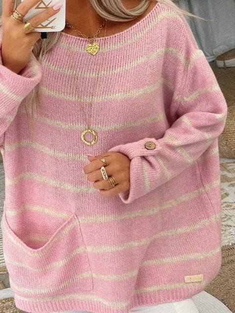 Heidi-Mode | Schicker Gestreifter Pullover - Image 2