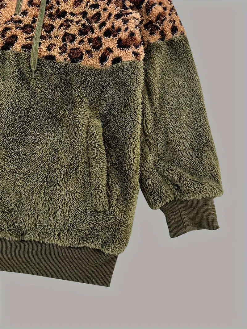 Heidi-Mode | Leopardenmuster Farbblock Pullover - Image 4