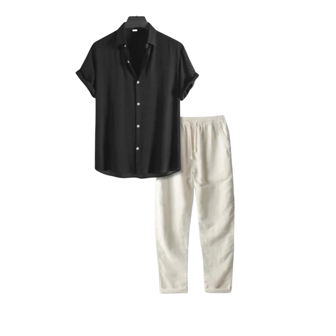 Heidi-Mode | Linen Outfit Set - Lässige - Florenz Bei Nacht - Image 3